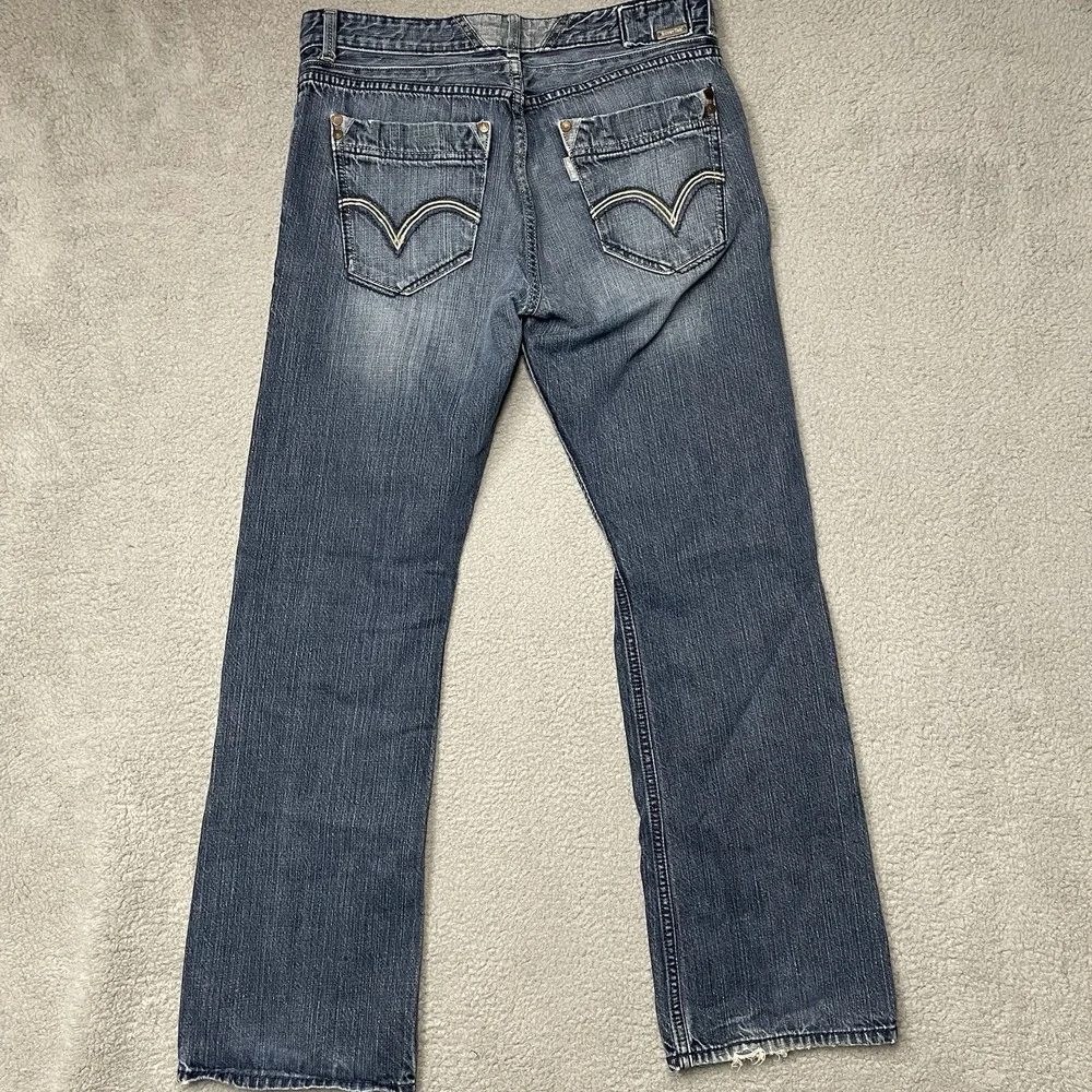 Vintage Levis SilverTab Bootcut Jeans Mens 33x32 Medium Wash Blue Y2K 90s Grunge